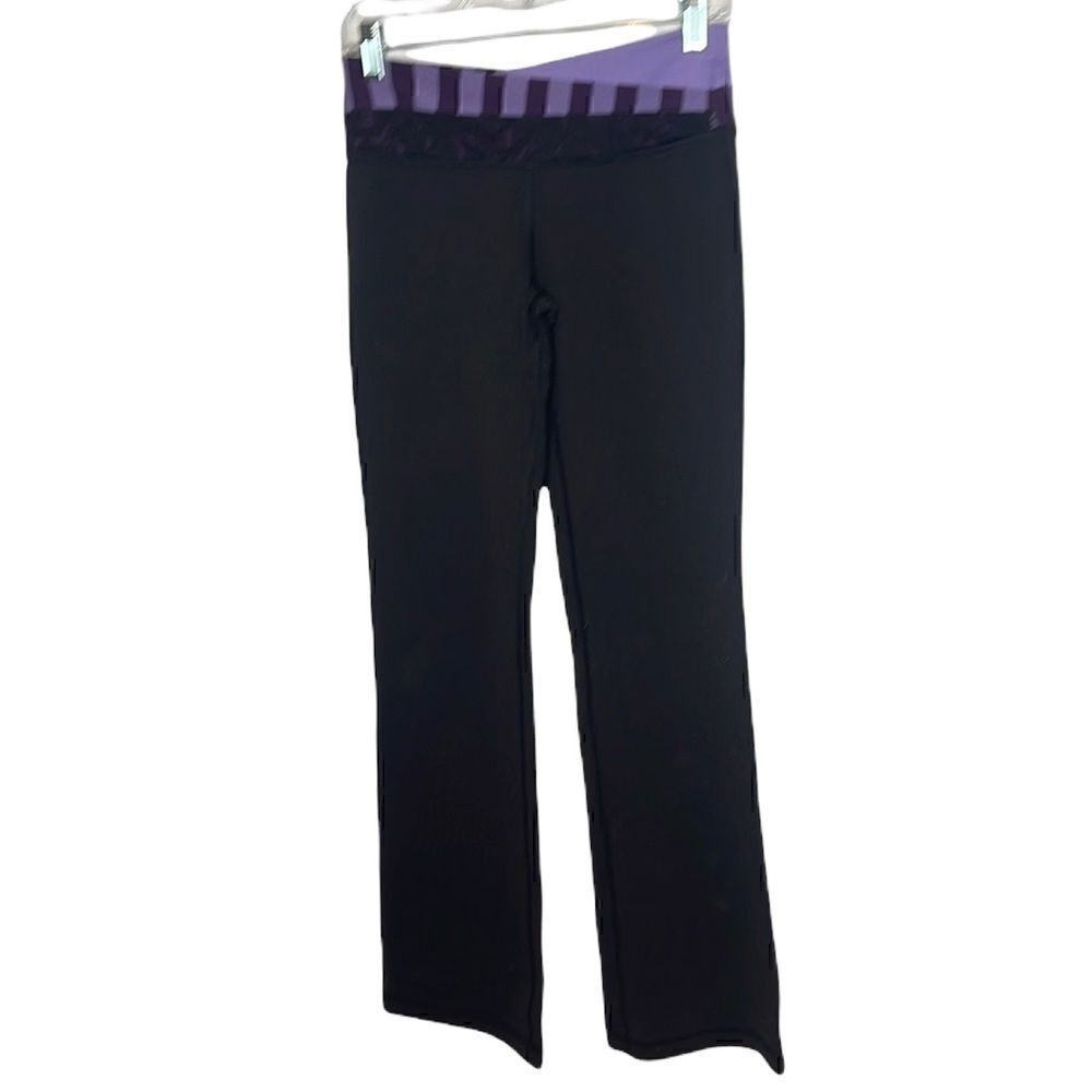 Lululemon Wunder Under Purple Stripe Astro Pants. Size 6.